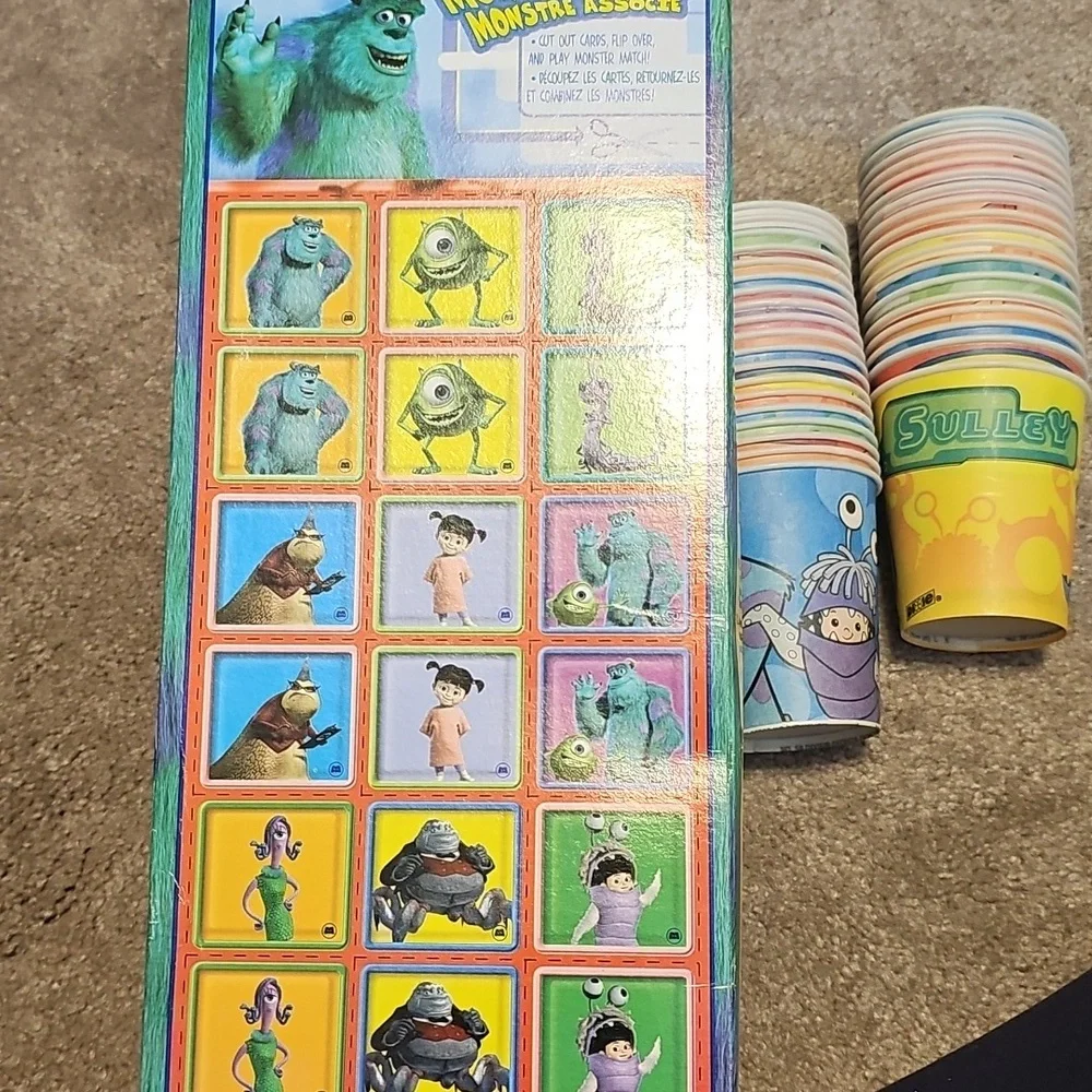 Dixie Disney Pixar Monsters Inc Fun Cups Mike Sulley Y2K 2001 Disneyana Gobelets